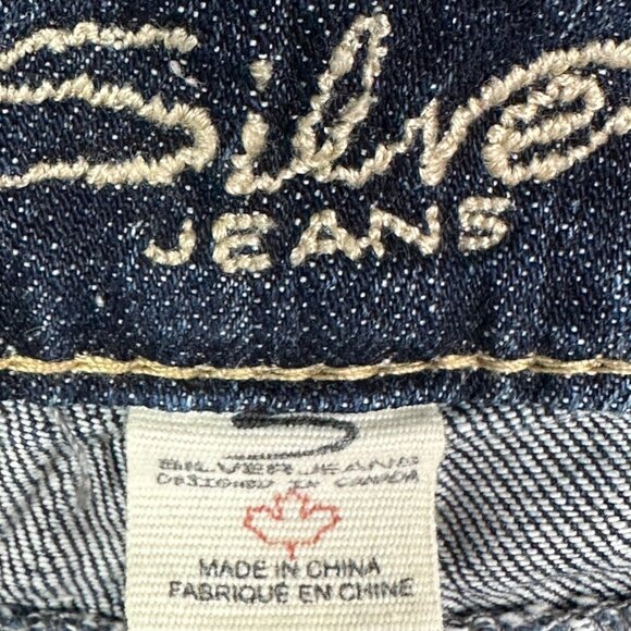 Silver Jeans Womens 26 McKenzie Capri Cotton Stretch Button Flap Pockets - Picture 11 of 14